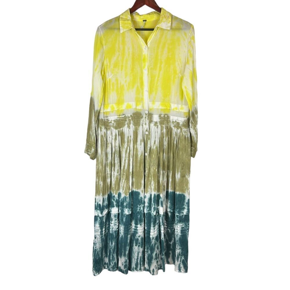 Young Fabulous & Broke Joanie shirt dress Midi Ivy Alchemy size small Tie Dye